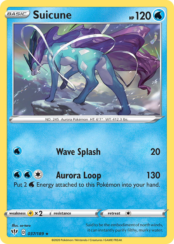 Suicune (037/189) [Sword & Shield: Darkness Ablaze] | Pegasus Games WI