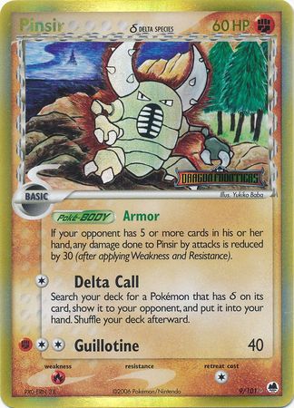 Pinsir (9/101) (Delta Species) (Stamped) [EX: Dragon Frontiers] | Pegasus Games WI