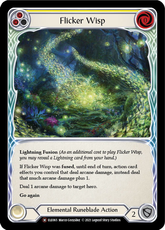 Flicker Wisp [U-ELE065] Unlimited Rainbow Foil | Pegasus Games WI