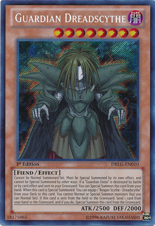 Guardian Dreadscythe [DRLG-EN010] Secret Rare | Pegasus Games WI