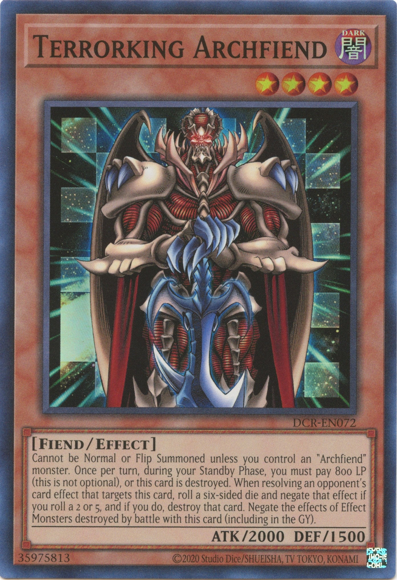 Terrorking Archfiend (25th Anniversary) [DCR-EN072] Super Rare | Pegasus Games WI