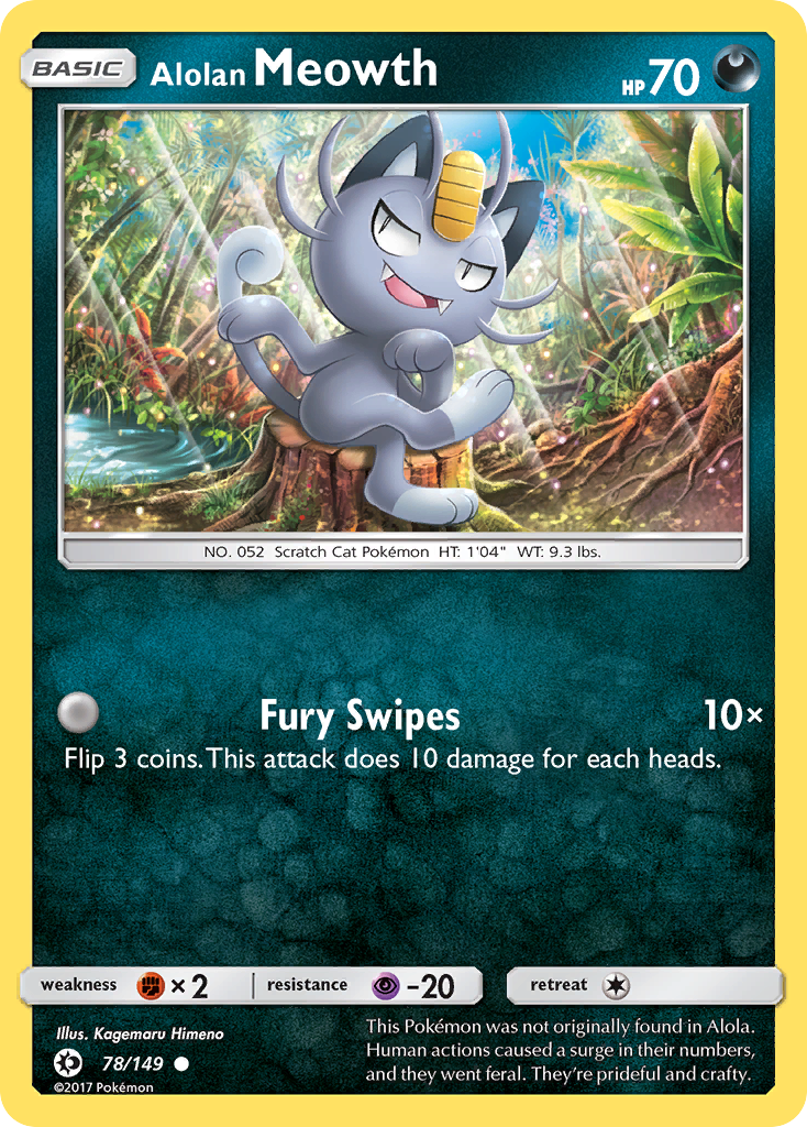 Alolan Meowth (78/149) [Sun & Moon: Base Set] | Pegasus Games WI