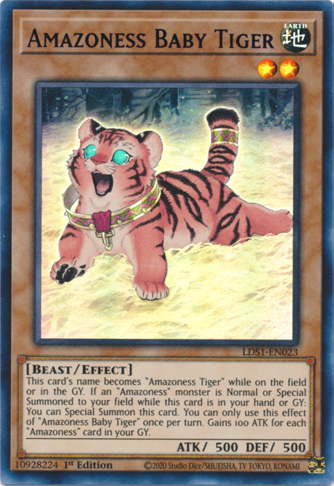 Amazoness Baby Tiger (Blue) [LDS1-EN023] Ultra Rare | Pegasus Games WI