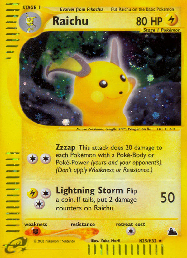 Raichu (H25/H32) [Skyridge] | Pegasus Games WI