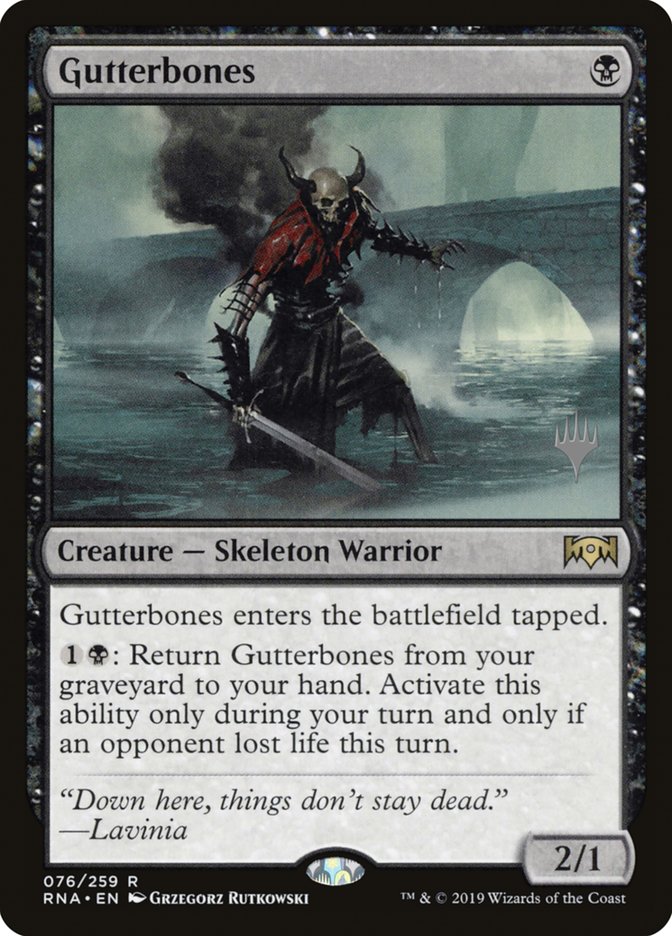 Gutterbones (Promo Pack) [Ravnica Allegiance Promos] | Pegasus Games WI