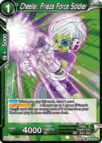 Cheelai, Frieza Force Soldier (Reprint) (SD8-05) [Battle Evolution Booster] | Pegasus Games WI