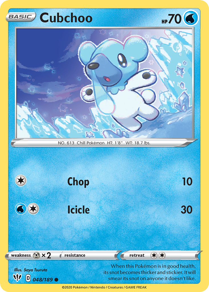 Cubchoo (048/189) [Sword & Shield: Darkness Ablaze] | Pegasus Games WI