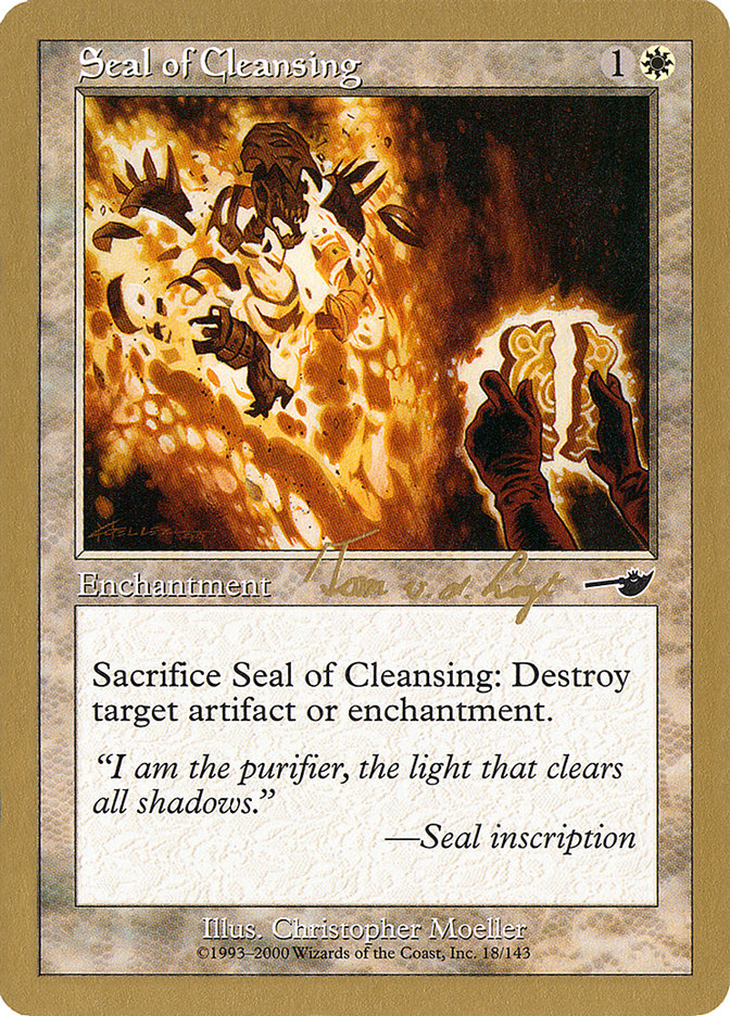 Seal of Cleansing (Tom van de Logt) [World Championship Decks 2000] | Pegasus Games WI