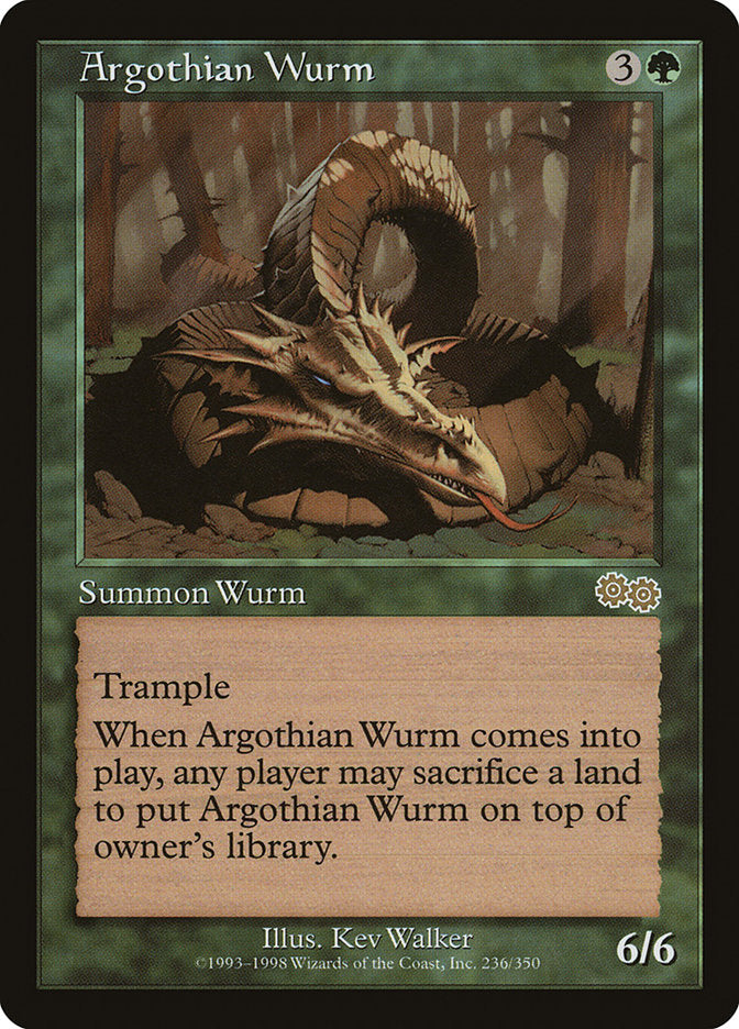 Argothian Wurm [Urza's Saga] | Pegasus Games WI