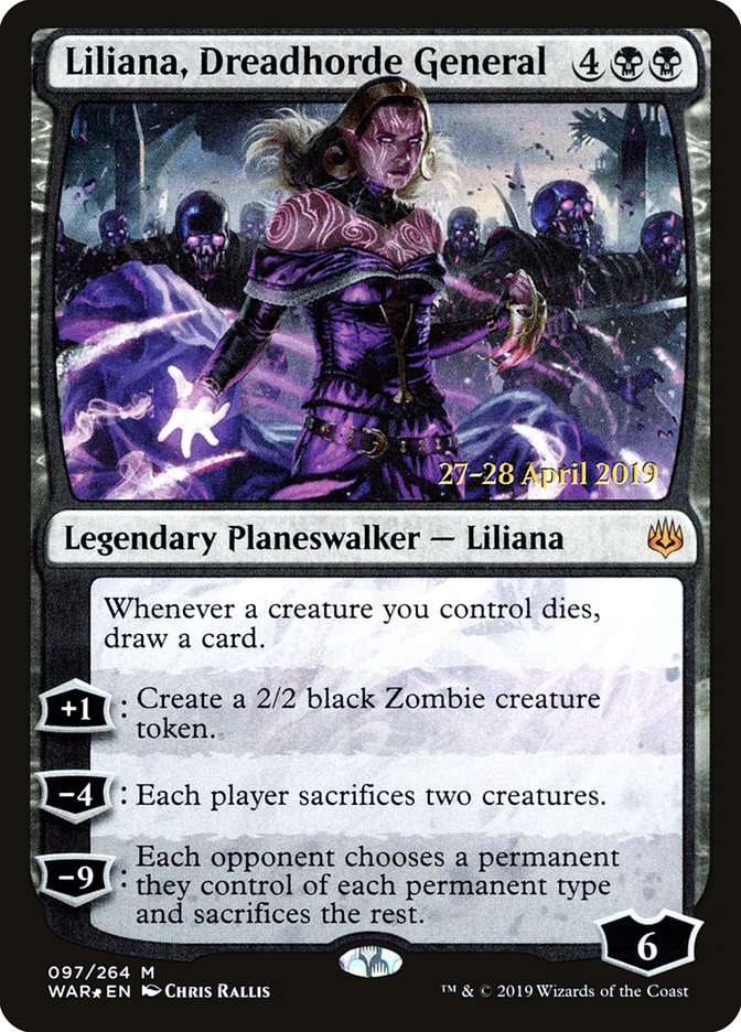 Liliana, Dreadhorde General [War of the Spark Prerelease Promos] | Pegasus Games WI