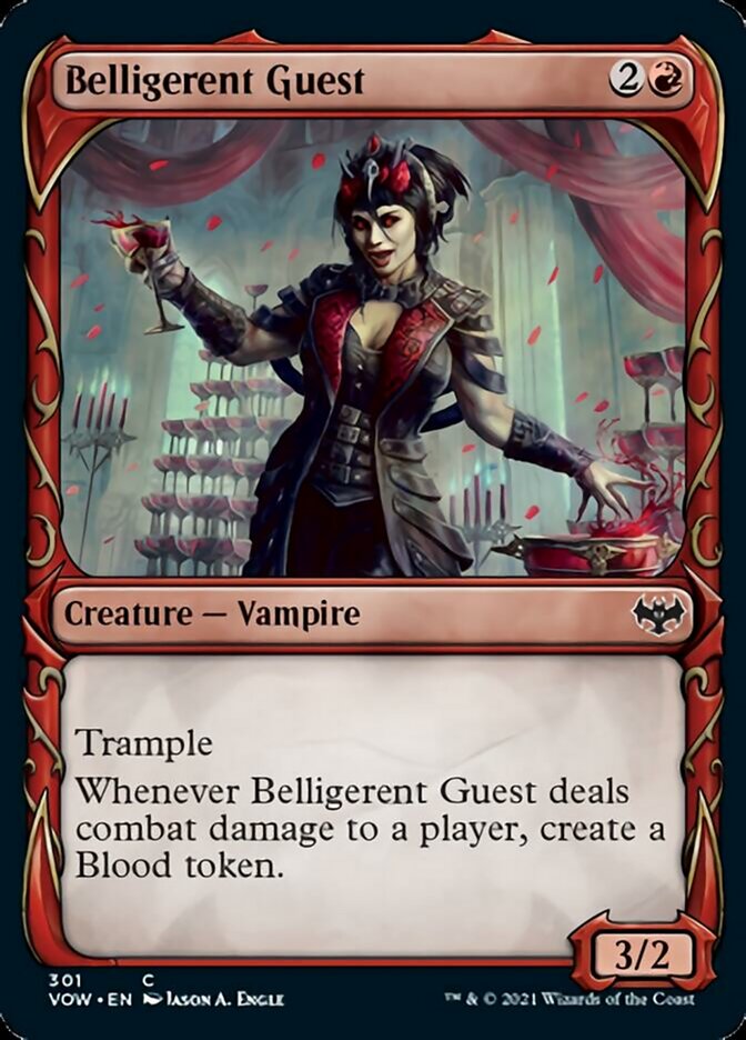 Belligerent Guest (Showcase Fang Frame) [Innistrad: Crimson Vow] | Pegasus Games WI