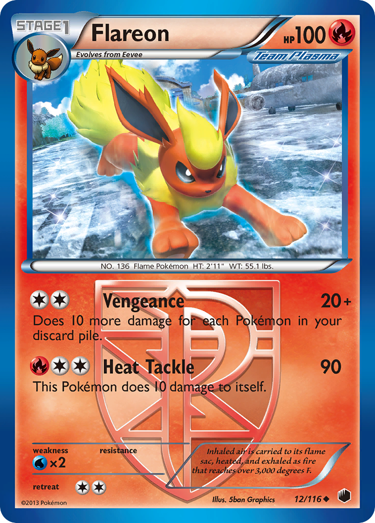 Flareon (12/116) [Black & White: Plasma Freeze] | Pegasus Games WI