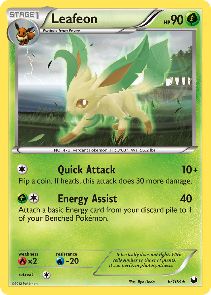 Leafeon (6/108) [Black & White: Dark Explorers] | Pegasus Games WI