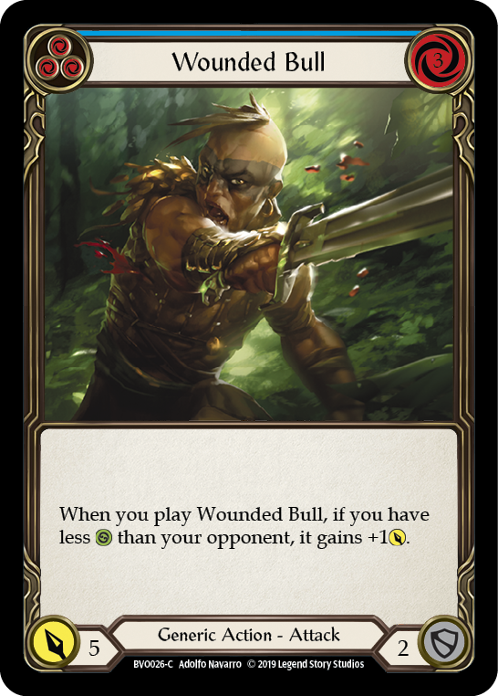 Wounded Bull (Blue) [BVO026-C] 1st Edition Normal | Pegasus Games WI