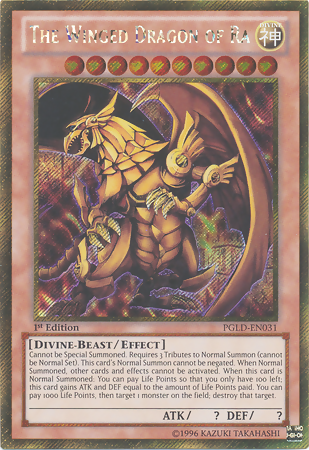 The Winged Dragon of Ra [PGLD-EN031] Gold Secret Rare | Pegasus Games WI