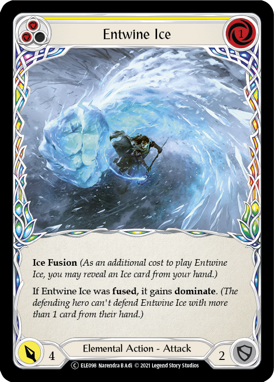 Entwine Ice (Yellow) [U-ELE098] Unlimited Rainbow Foil | Pegasus Games WI