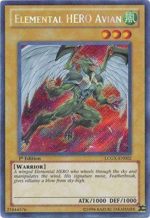 Elemental HERO Avian (Alternate Art) [LCGX-EN002] Secret Rare | Pegasus Games WI