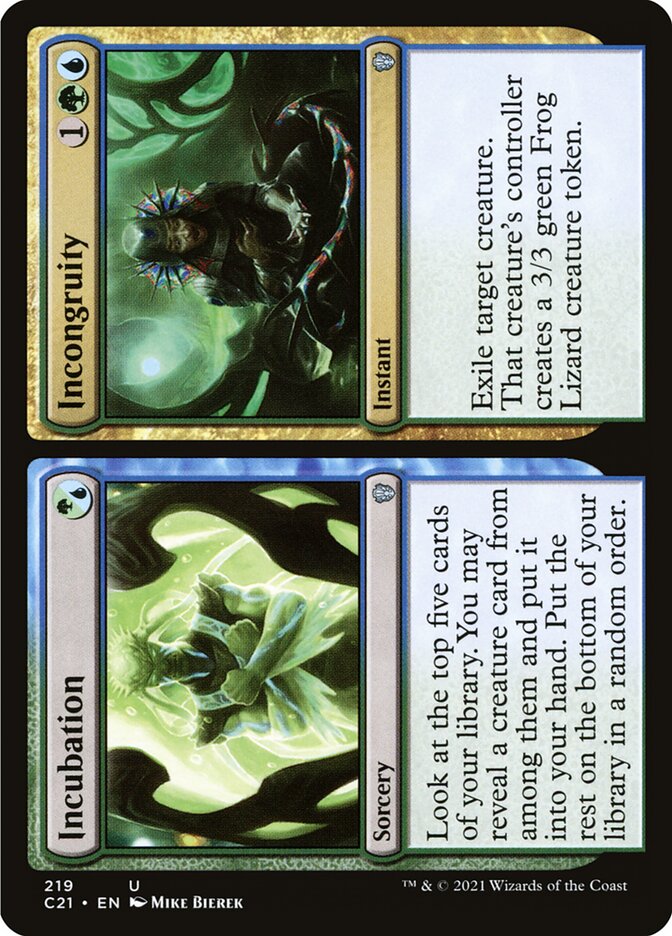 Incubation // Incongruity [Commander 2021] | Pegasus Games WI