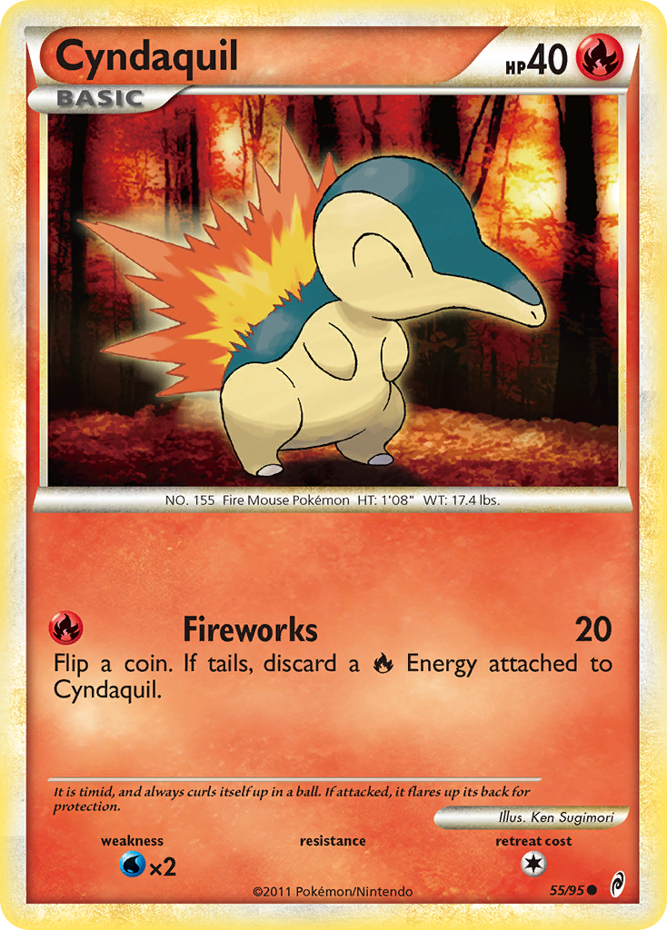 Cyndaquil (55/95) [HeartGold & SoulSilver: Call of Legends] | Pegasus Games WI