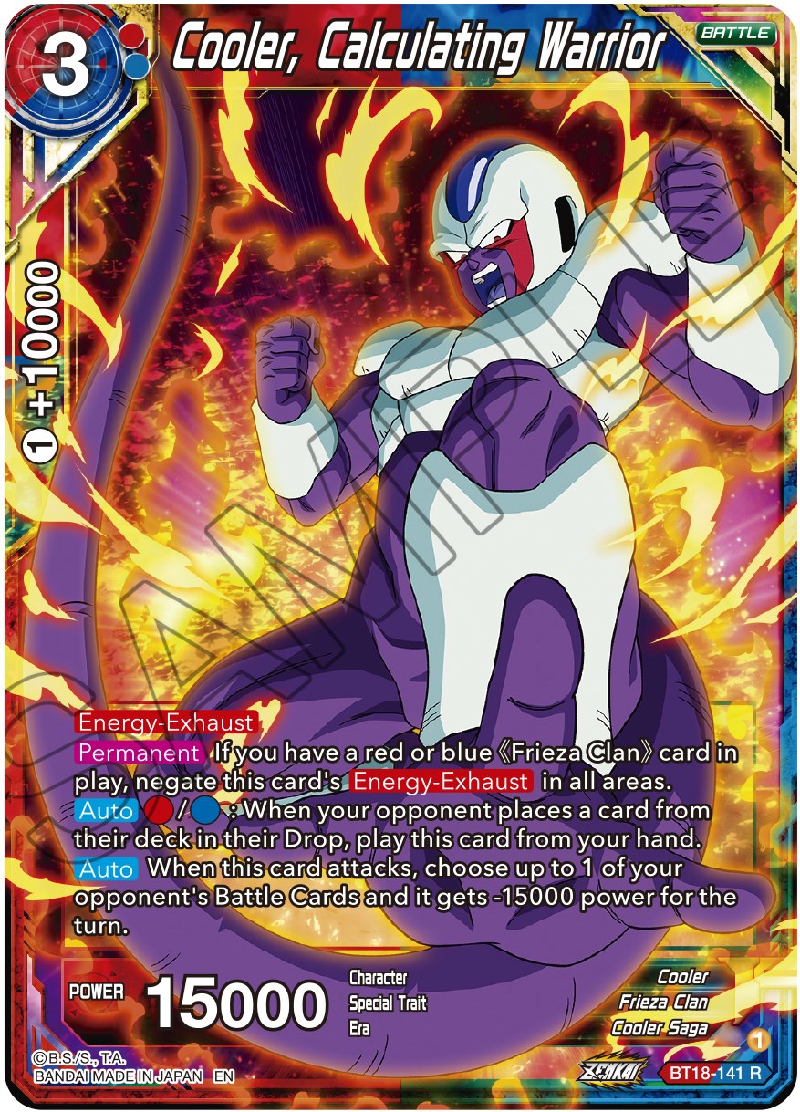 Cooler, Calculated Warrior (BT18-141) [Dawn of the Z-Legends] | Pegasus Games WI