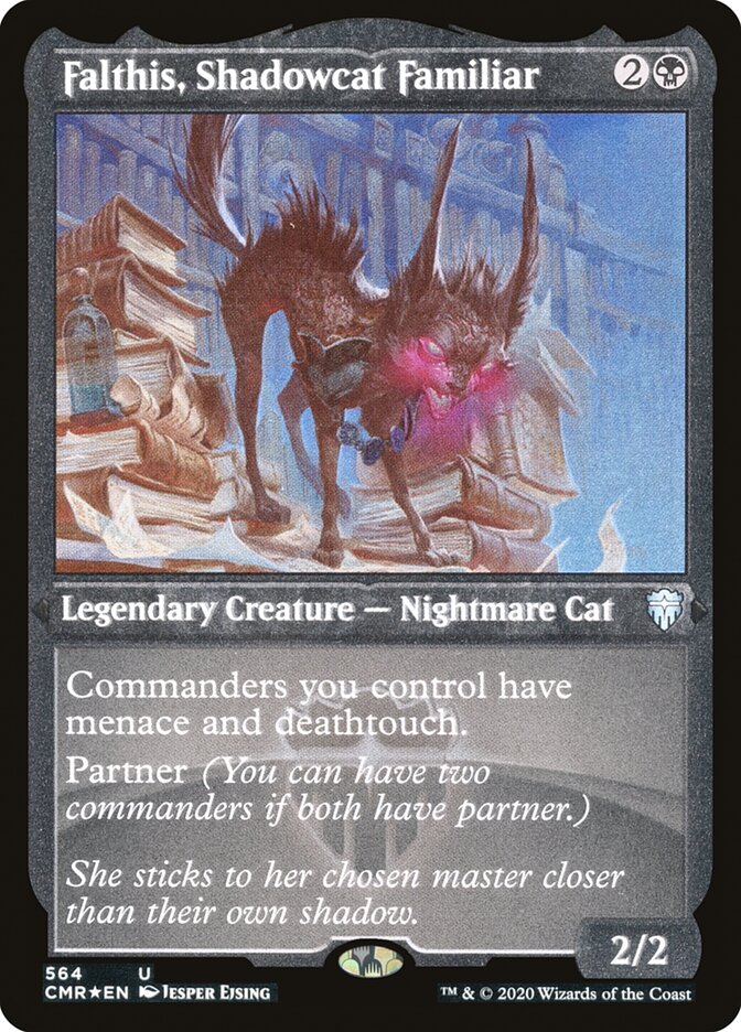 Falthis, Shadowcat Familiar (Etched) [Commander Legends] | Pegasus Games WI