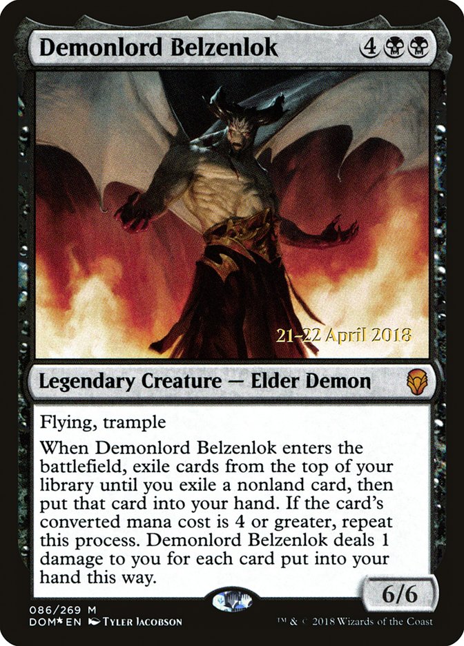 Demonlord Belzenlok [Dominaria Prerelease Promos] | Pegasus Games WI