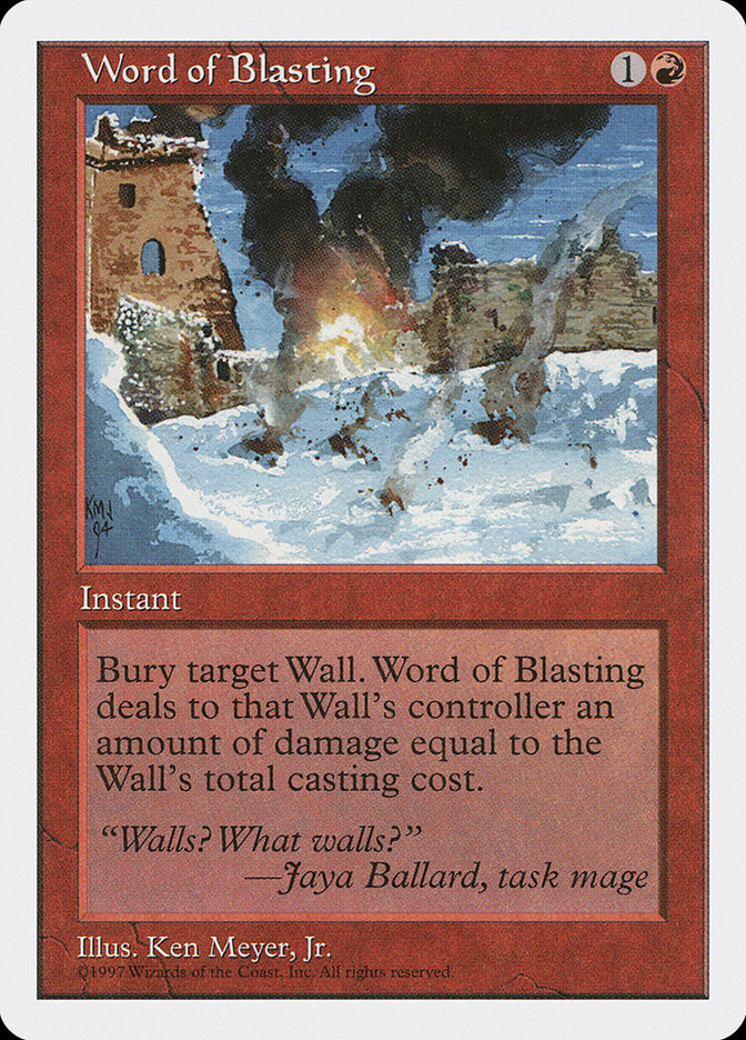 Word of Blasting [Fifth Edition] | Pegasus Games WI