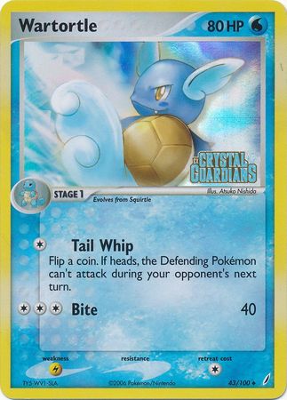 Wartortle (43/100) (Stamped) [EX: Crystal Guardians] | Pegasus Games WI