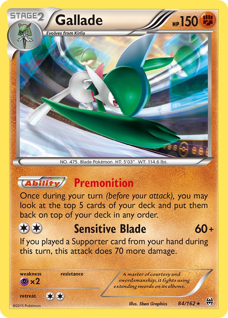 Gallade (84/162) (Cosmos Holo) (Blister Exclusive) [XY: BREAKthrough] | Pegasus Games WI