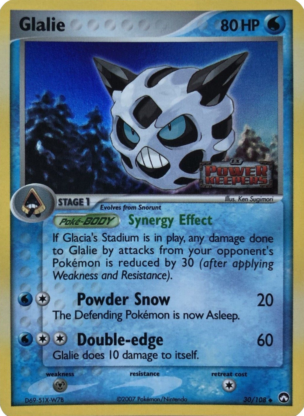 Glalie (30/108) (Stamped) [EX: Power Keepers] | Pegasus Games WI