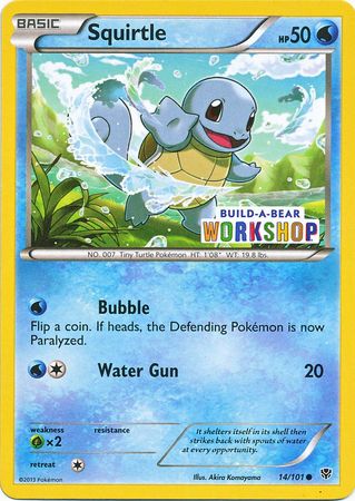 Squirtle (14/101) (Build A Bear Workshop Exclusive) [Black & White: Plasma Blast] | Pegasus Games WI