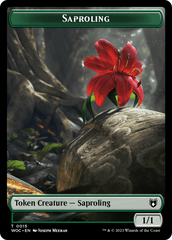 Faerie // Saproling Double-Sided Token [Wilds of Eldraine Commander Tokens] | Pegasus Games WI