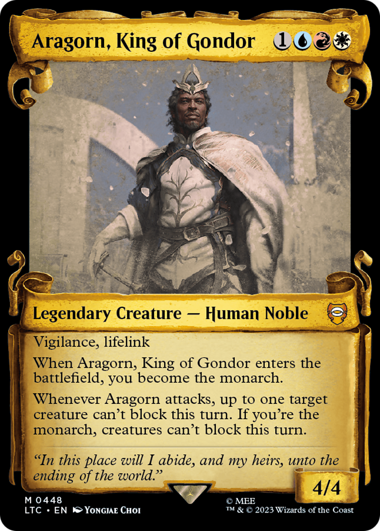 Aragorn, King of Gondor [The Lord of the Rings: Tales of Middle-Earth Commander Showcase Scrolls] | Pegasus Games WI