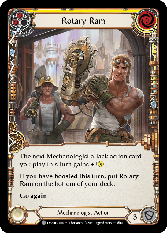 Rotary Ram (Yellow) [EVR083] (Everfest)  1st Edition Rainbow Foil | Pegasus Games WI