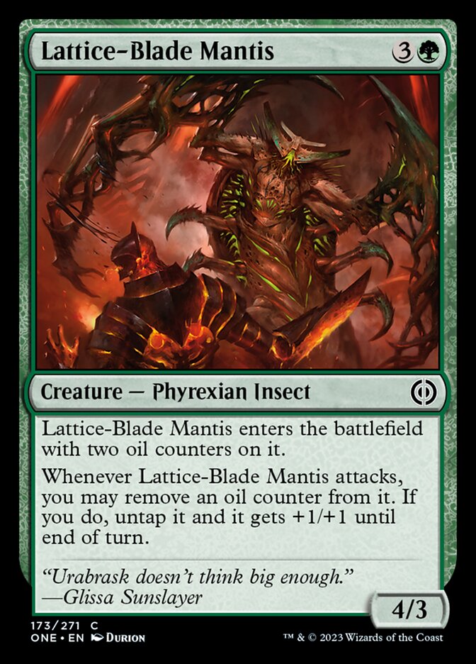 Lattice-Blade Mantis [Phyrexia: All Will Be One] | Pegasus Games WI