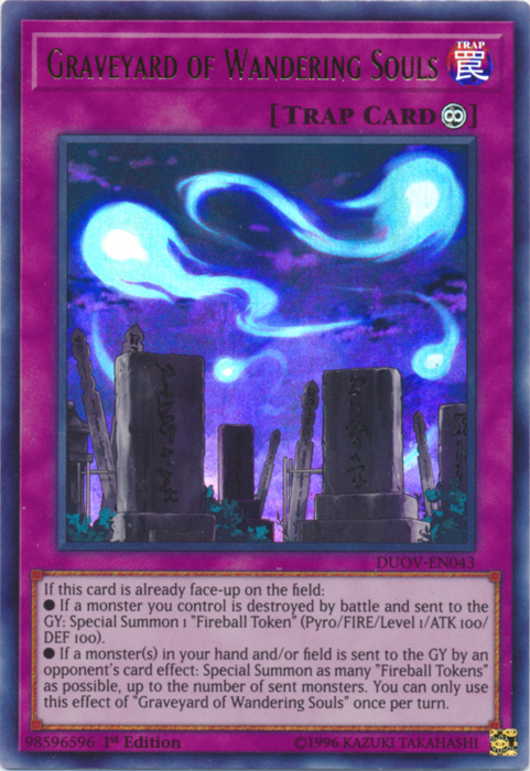 Graveyard of Wandering Souls [DUOV-EN043] Ultra Rare | Pegasus Games WI