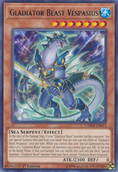 Gladiator Beast Vespasius [CHIM-EN013] Rare | Pegasus Games WI