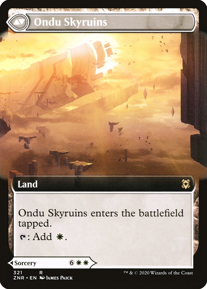 Ondu Inversion // Ondu Skyruins (Extended Art) [Zendikar Rising] | Pegasus Games WI