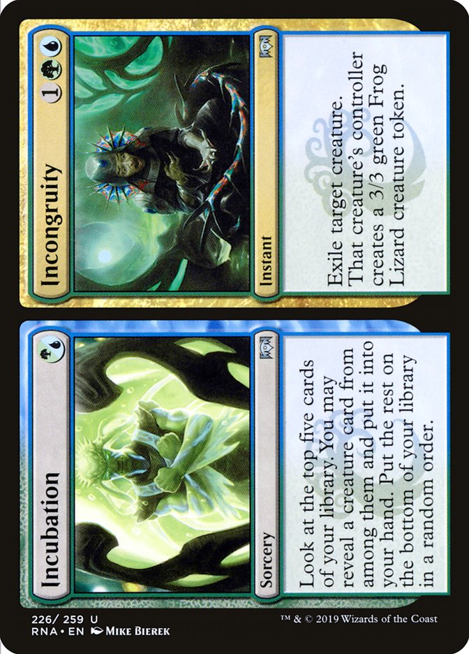 Incubation // Incongruity [Ravnica Allegiance] | Pegasus Games WI