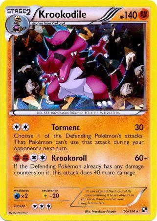 Krookodile (65/114) (Cracked Ice Holo) [Black & White: Base Set] | Pegasus Games WI