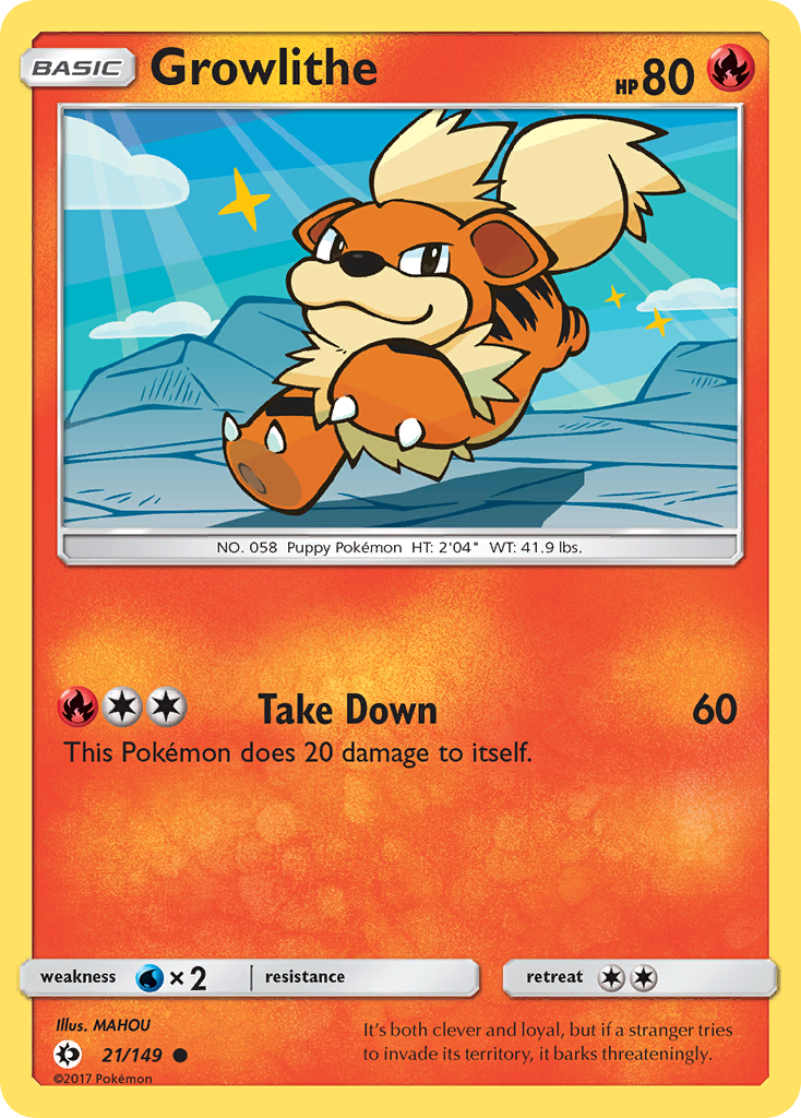 Growlithe (21/149) [Sun & Moon: Base Set] | Pegasus Games WI