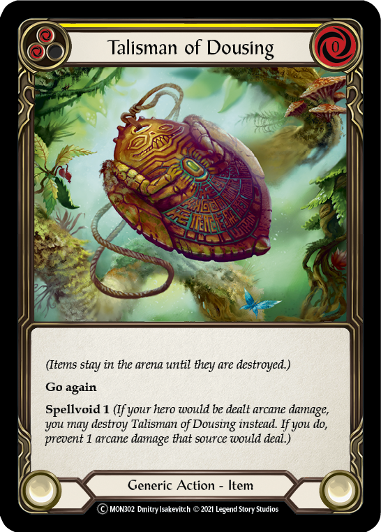 Talisman of Dousing (Rainbow Foil) [U-MON302-RF] Unlimited Rainbow Foil | Pegasus Games WI