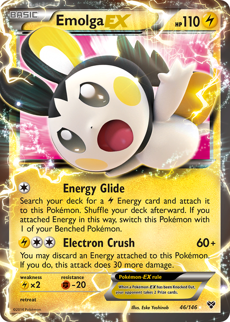 Emolga EX (46/146) [XY: Base Set] | Pegasus Games WI