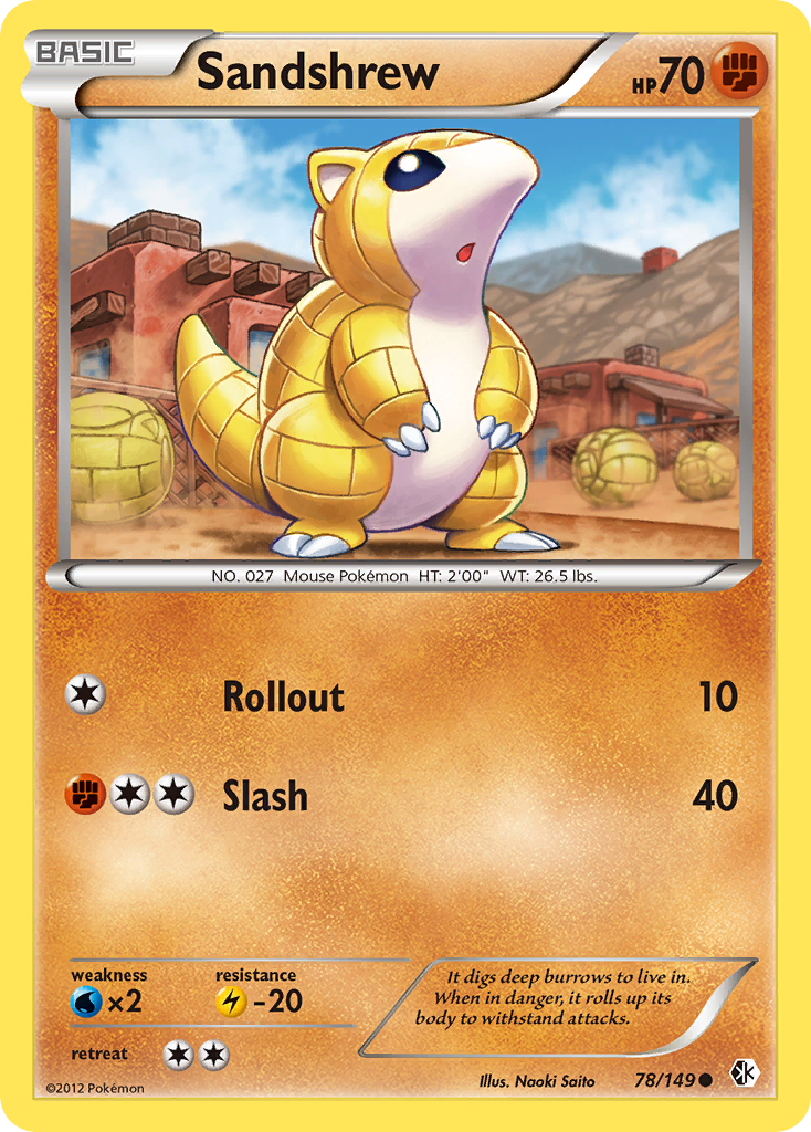 Sandshrew (78/149) [Black & White: Boundaries Crossed] | Pegasus Games WI