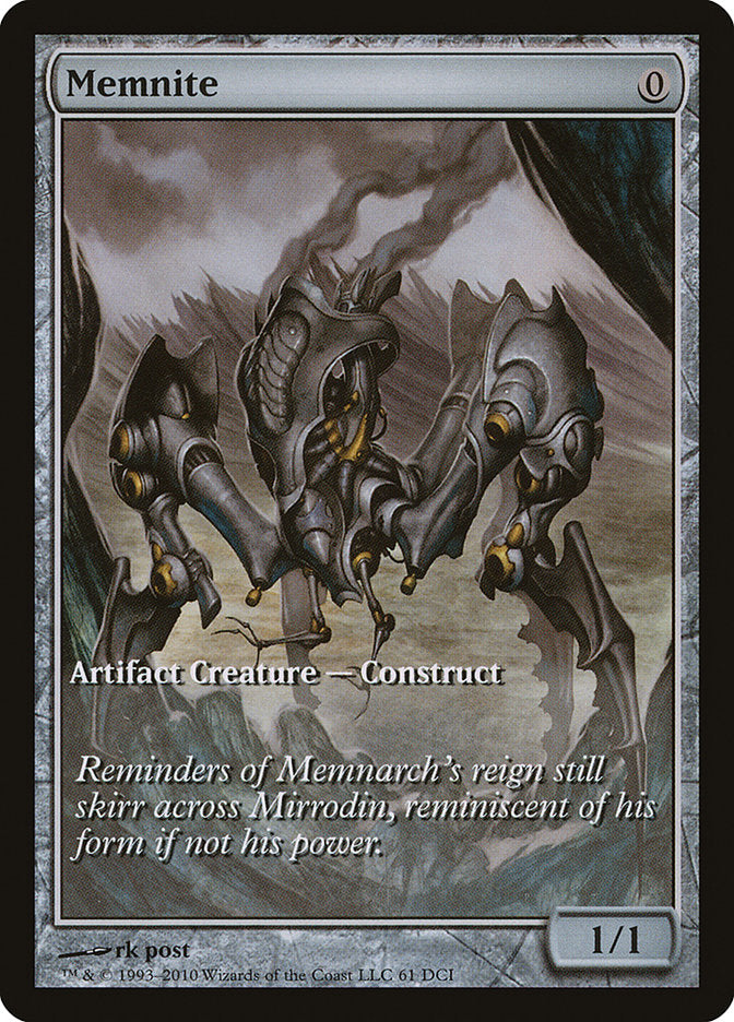 Memnite (Game Day) (Extended Art) [Scars of Mirrodin Promos] | Pegasus Games WI