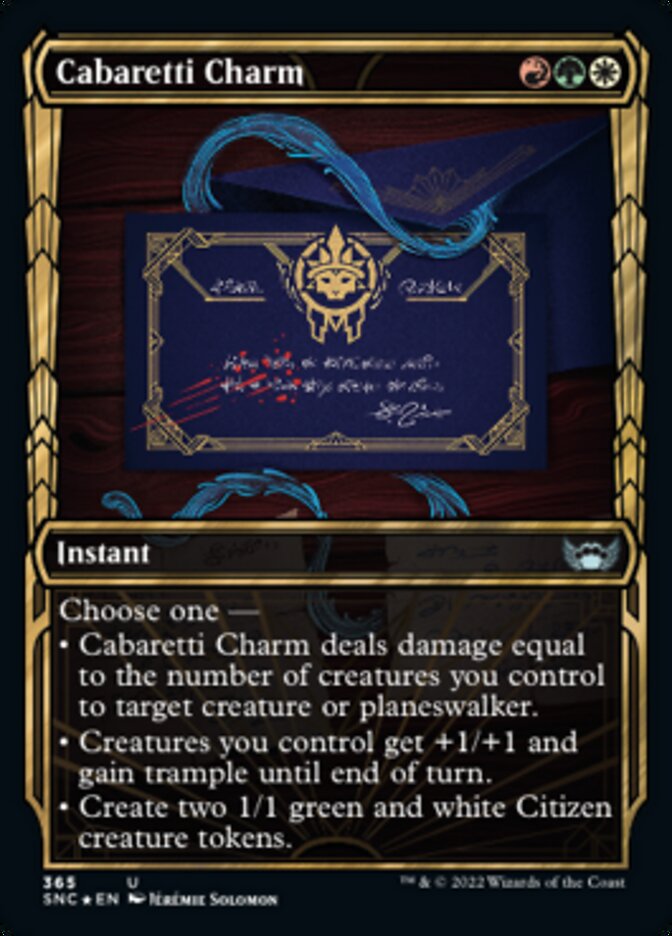 Cabaretti Charm (Showcase Golden Age Gilded Foil) [Streets of New Capenna] | Pegasus Games WI