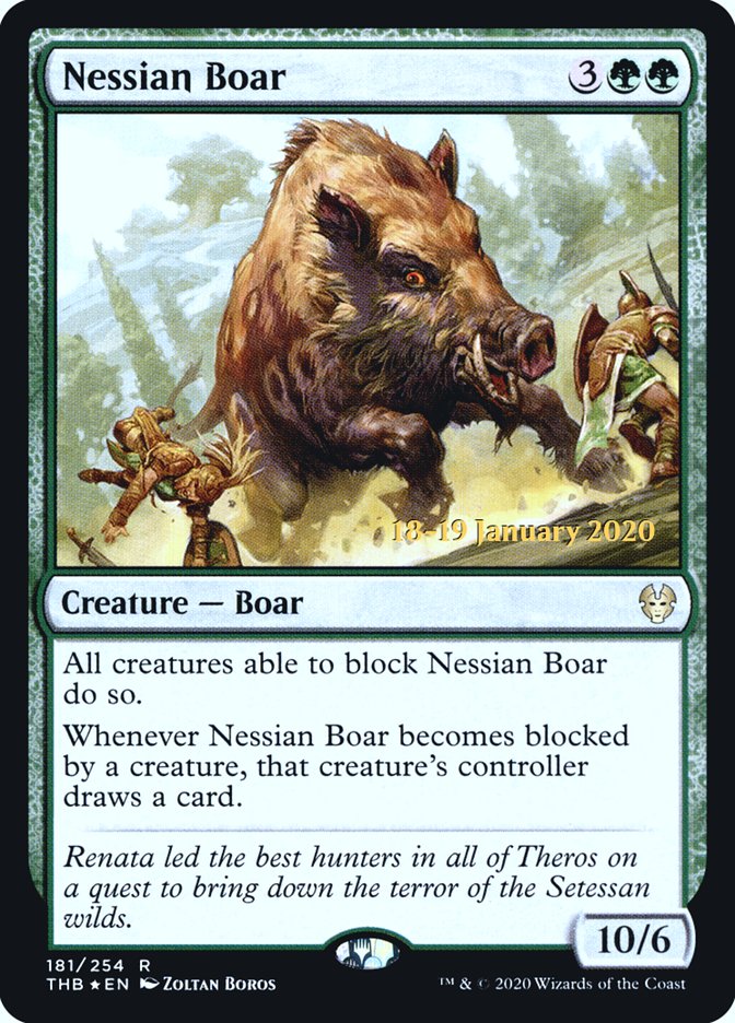 Nessian Boar [Theros Beyond Death Prerelease Promos] | Pegasus Games WI