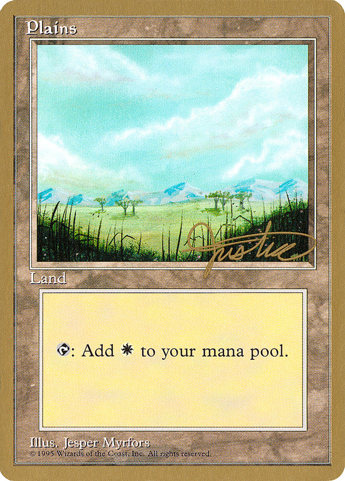 Plains (mj365) (Mark Justice) [Pro Tour Collector Set] | Pegasus Games WI