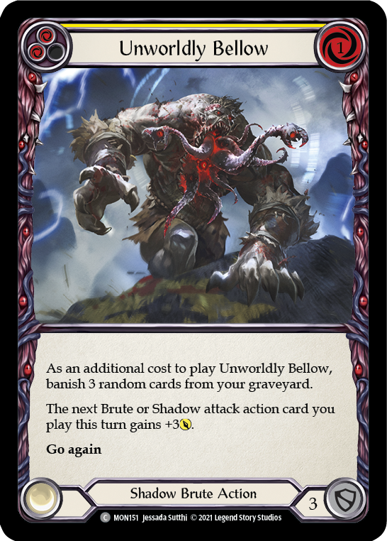 Unworldly Bellow (Yellow) [MON151-RF] 1st Edition Rainbow Foil | Pegasus Games WI