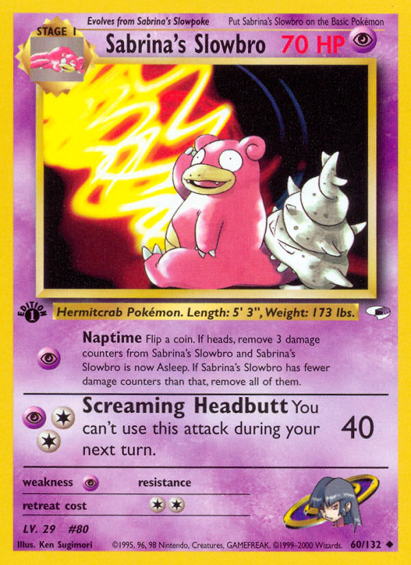 Sabrina's Slowbro (60/132) [Gym Heroes 1st Edition] | Pegasus Games WI